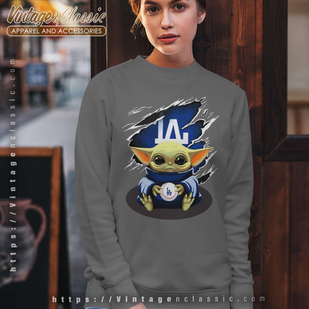 Baby Yoda Blood Inside Los Angeles Dodgers Limited Edition T-Shirt