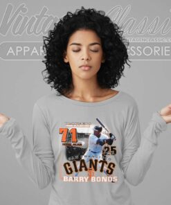 Barry Bonds San Francisco Giants Home Run Long Sleeve Tee