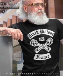 Black Pistons Mc France Biker T shirt