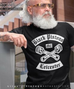Black Pistons Mc Leicester Biker T shirt