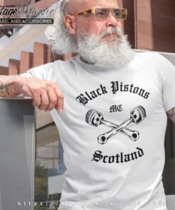 Black Pistons Mc Scotland Biker T shirt 1