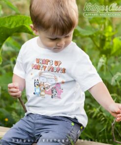 Bluey Whats Up Party People kids Tshirt
