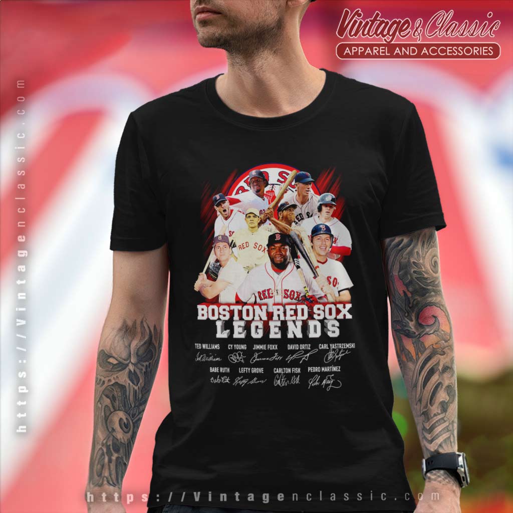 Boston Red Sox Legends Members Signature Shirt gift for fan t shirt