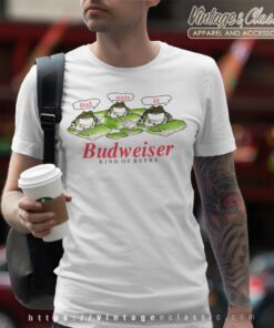 Budweiser King Of Beers Frogs T Shirt