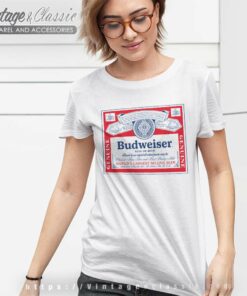 Budweiser King Of Beers Label Logo Women TShirt
