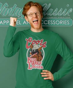 Coors Beer Wolf Logger Long Sleeve Tee