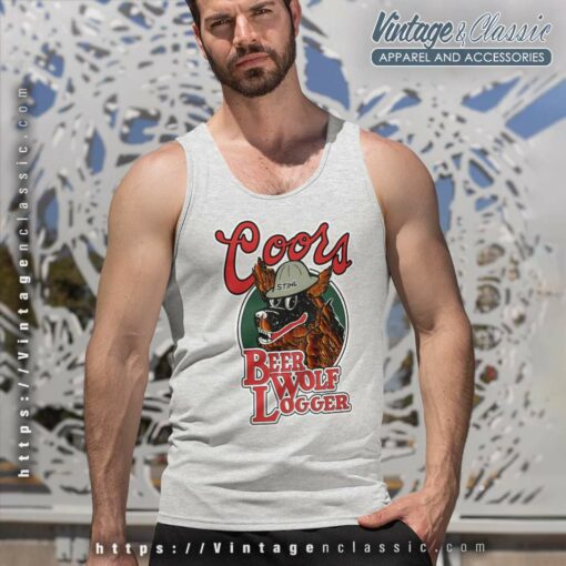 Coors Beer Wolf Logger Shirt