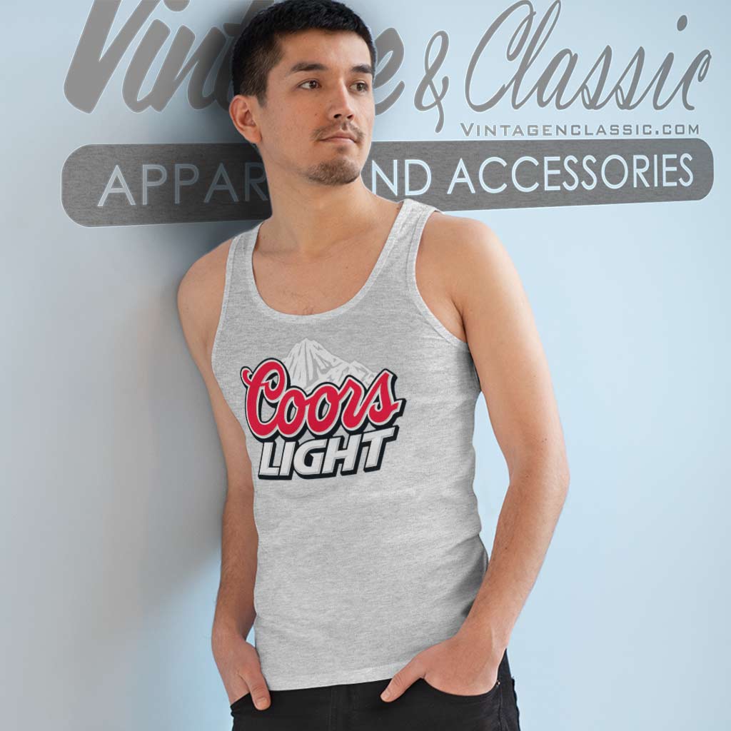 Coors Light Beer Mountain Logo Men's Black Tank Top