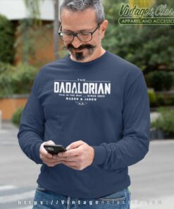 Custom Dadalorian With Kid Names Fathers Day Sweetshirt