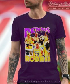 Dennis Rodman Lakers Signature T Shirt