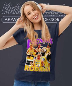 Dennis Rodman Lakers Signature Women TShirt