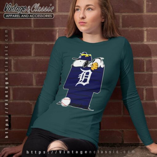 Detroit Tigers Snoopy And Woodstock Resting Together MLB Shirt