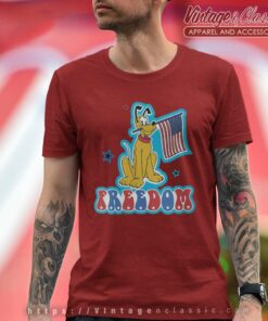 Pluto Disney America Freedom 4th Of July T Shirt