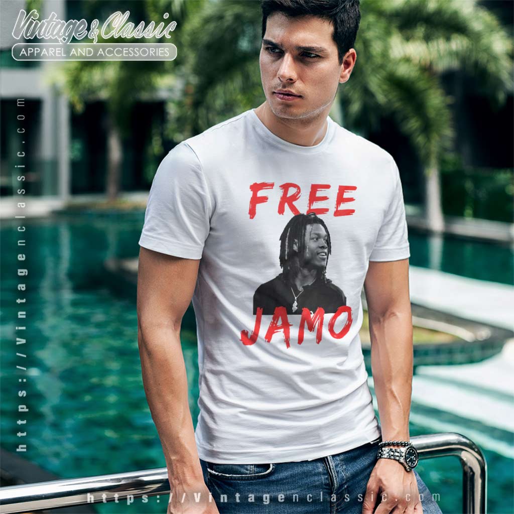 Kerby Joseph wears 'Free Jamo' shirt in support of Jameson