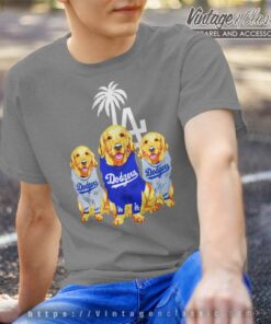 Golden Retriever Los Angeles Dodgers Shirt - High-Quality Printed