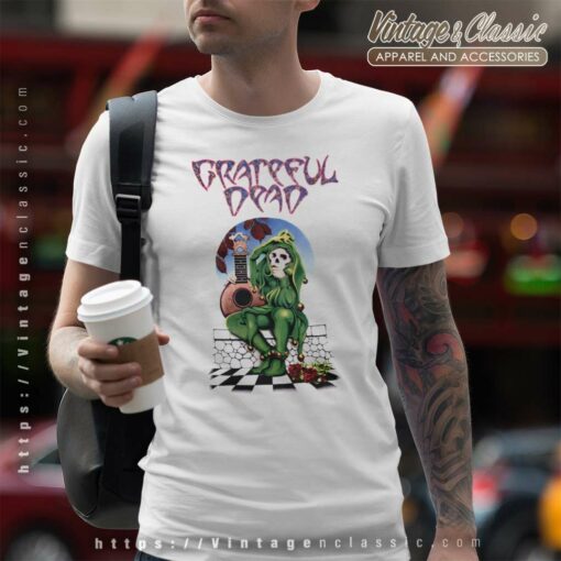 Grateful Dead Shirt Joker Skeleton Jester Roses