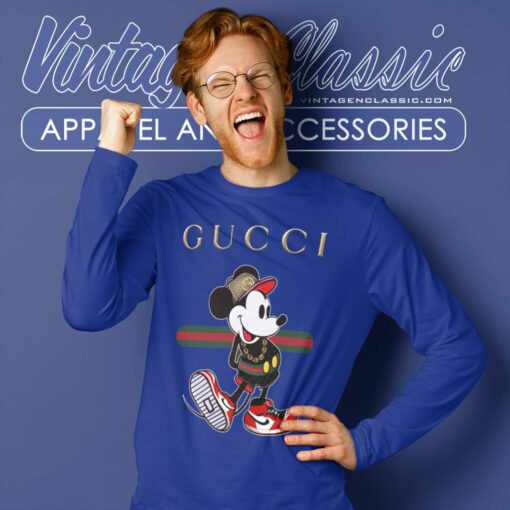 Gucci Stripe Stylish Mickey Mouse Shirt