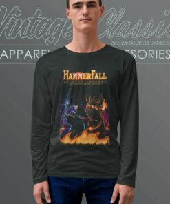 Hammerfall Shirt Crimson Thunder 20th Anniversary Long Sleeve Tee