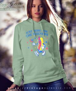 Im Just Here For The Wieners Funny Fourth Of July Hoodie