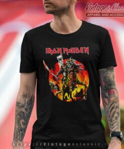 Iron Maiden Shirt Samurai Ed On Horse - Vintagenclassic Tee