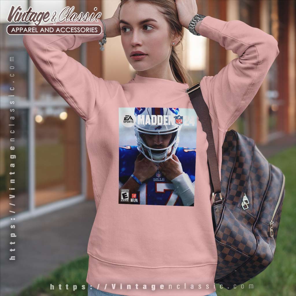 Girls Youth Josh Allen Pink Buffalo Bills Fashion Fan Gear V-Neck T-Shirt