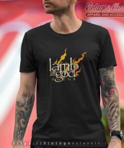 Lamb Of God Omens Fire Logo T Shirt