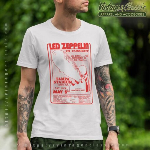 Led Zeppelin Shirt Tampa Stadium Tour 1973