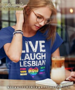 Live Laugh Lesbian Flag Shirt