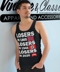 Losers In 1865 Losers In 1945 Losers In 2020 Maga Tank Top Racerback