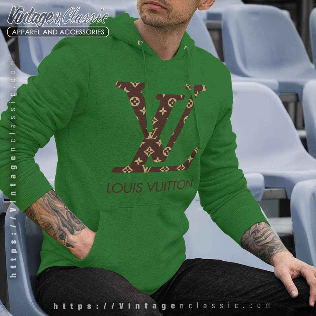 Retro Louis Vuitton Brown Hoodie Lv Luxury Brand Clothing Clothes
