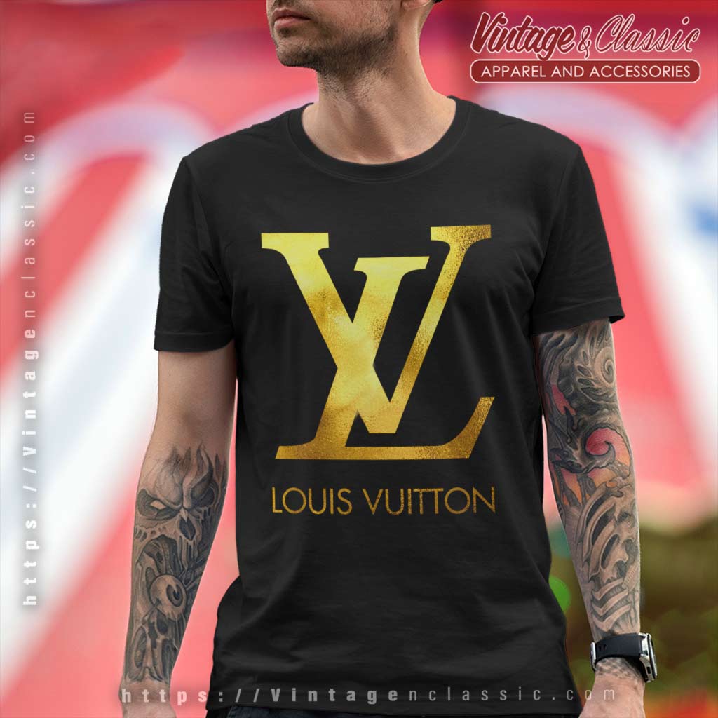 Louis Vuitton Logo Gold Shirt - Vintagenclassic Tee