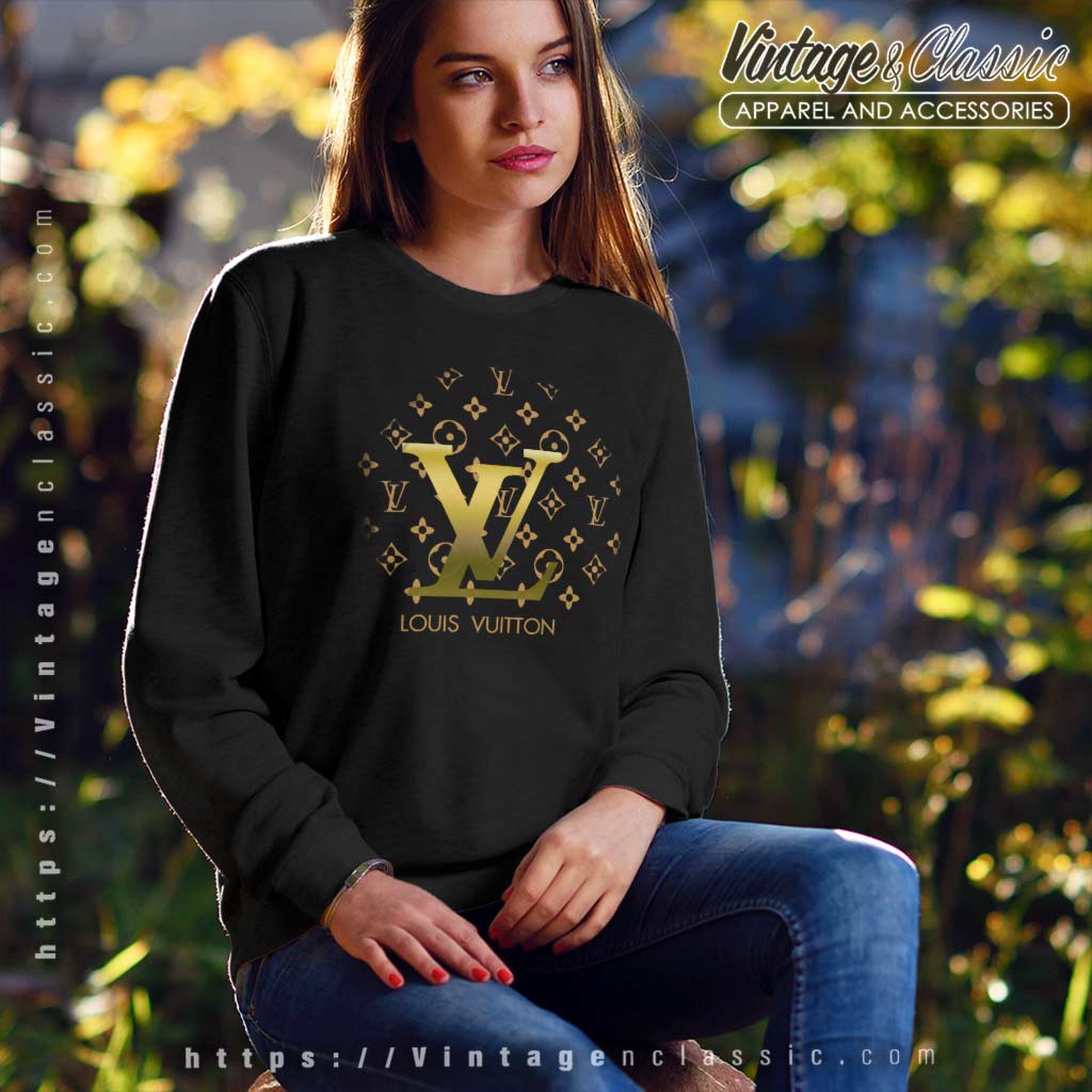 Louis Vuitton LV Brown Pattern Logo Shirt - Vintagenclassic Tee