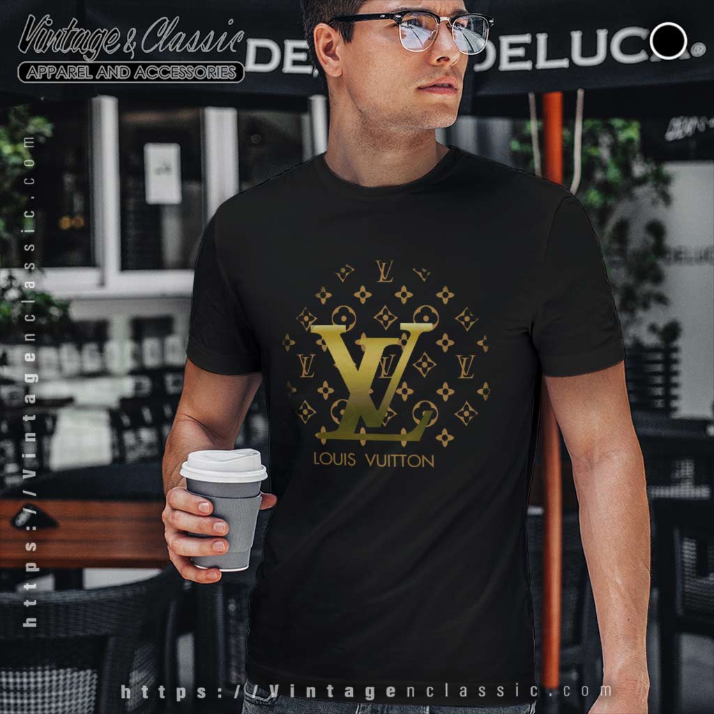 Louis Vuitton Gold Logo Luxury Shirt - Vintagenclassic Tee