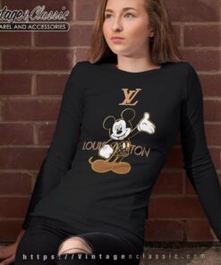 Louis Vuitton Lv Mickey Mouse Fashion Long Sleeve Tee