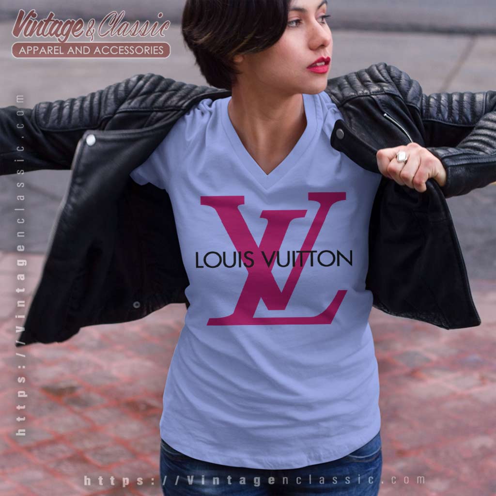Louis Vuitton LV Red Logo Shirt - Vintagenclassic Tee