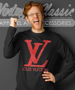 Louis Vuitton LV Red Logo Shirt - High-Quality Printed Brand
