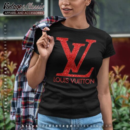 Louis Vuitton LV Red Logo Shirt - Vintage & Classic Tee