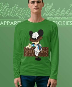 Louis Vuitton Mickey Mouse Fashion Long Sleeve Tee