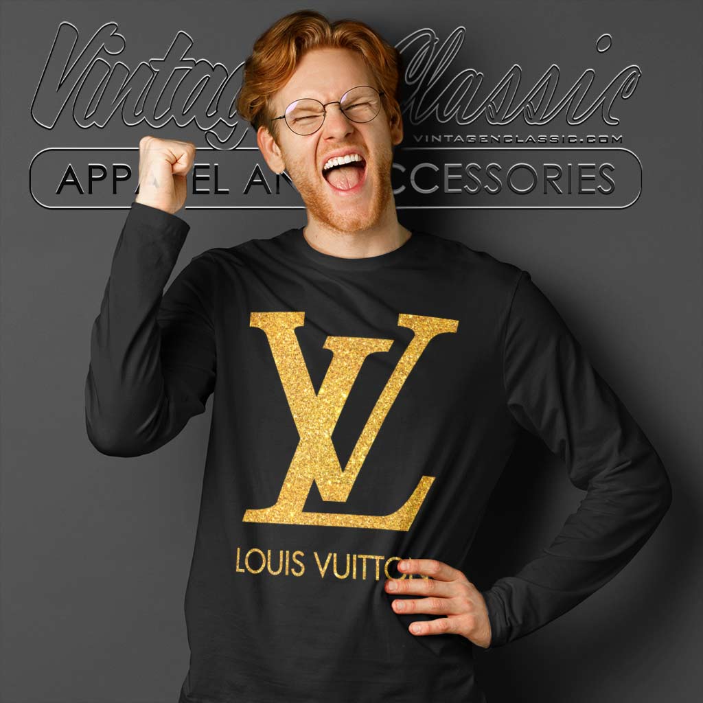 Louis Vuitton Sparkling Gold Logo Shirt - Vintage & Classic Tee
