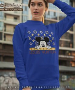 Louis Vuitton With Mickey Mouse Face Sweatshirt