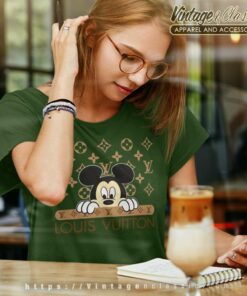 Louis Vuitton With Mickey Mouse Face Women TShirt