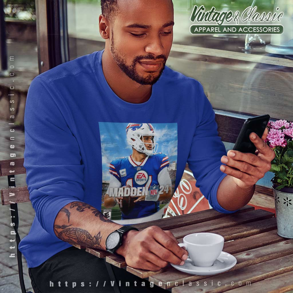 Retro Josh Allen Shirt Design 2023 Josh Allen Merch Madden 24 Cover Athlete  Buffalo Bills Sweatshirt Fan Gift - Family Gift Ideas That Everyone Will  Enjoy