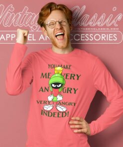Marvin The Martian Angry Looney Tunes Long Sleeve Tee