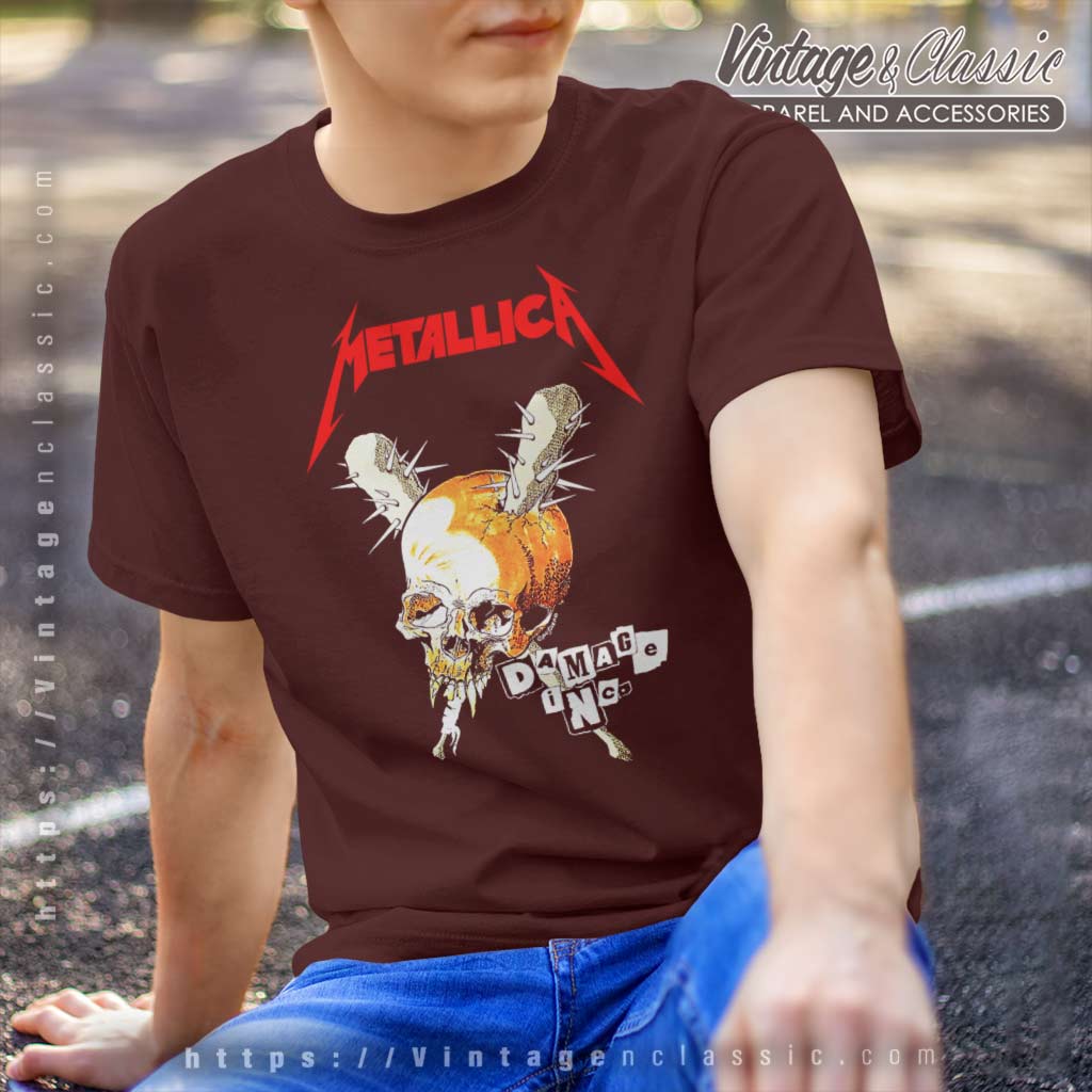ske selvfølgelig Bare gør Metallica Damage Inc Tour Shirt - High-Quality Printed Brand