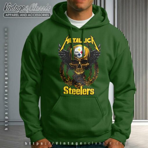Metallica Shirt Skull Pittsburgh Steelers
