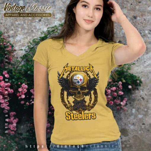 Metallica Shirt Skull Pittsburgh Steelers