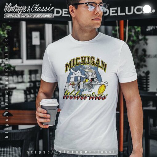 Michigan Wolverines Bugs Bunny Shirt, Basketball Looney Tunes