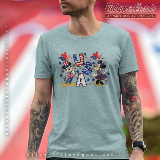 Mickey Minnie Party in the USA 4th of July Shirt