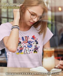 Mickey Minnie Party In The Usa 4th Of July Women TShirt