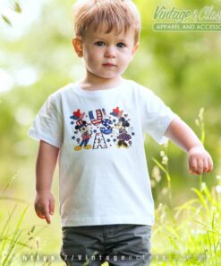 Mickey Minnie Party In The Usa 4th Of July kids Tshirt